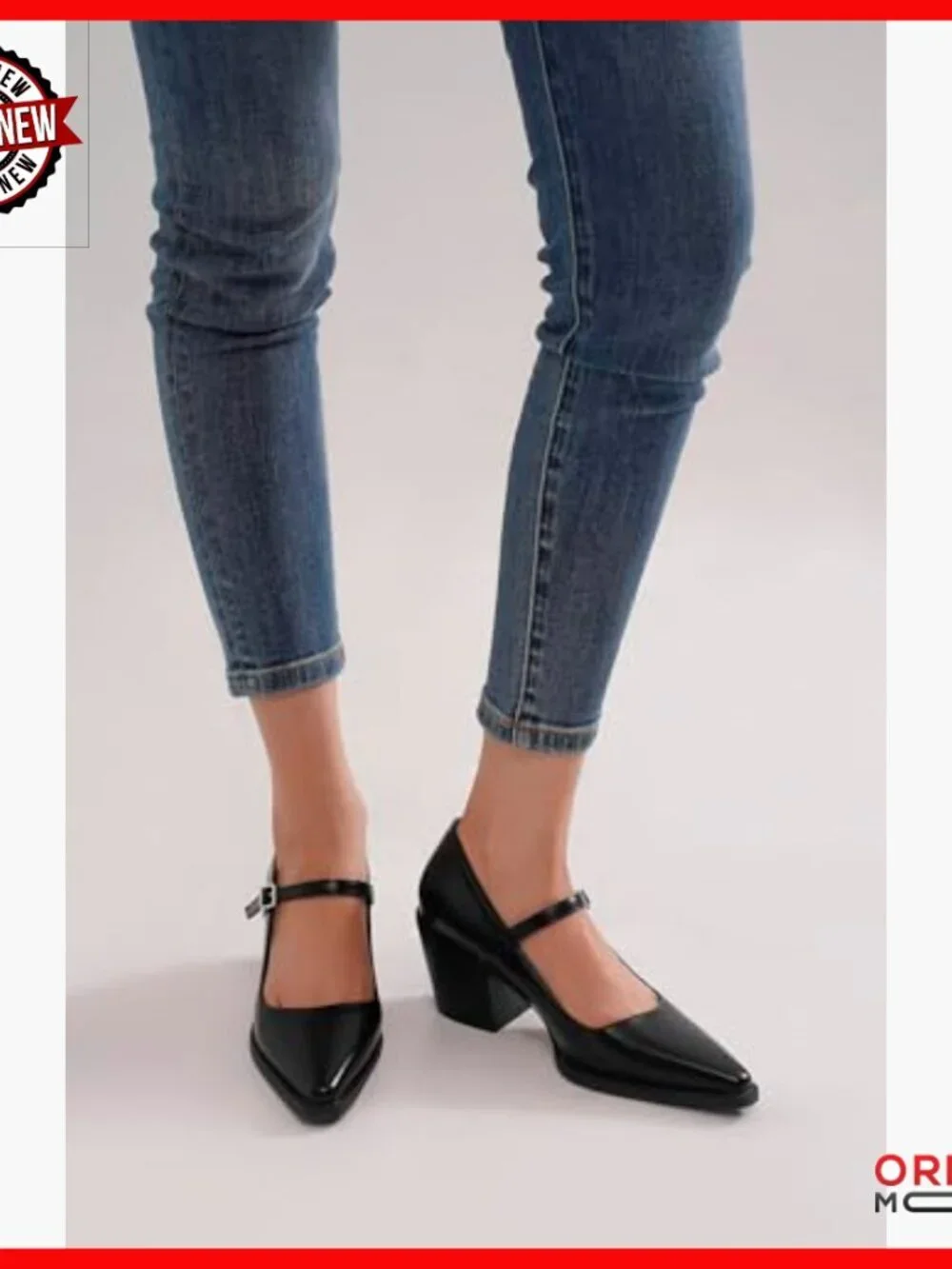 Mary Jane Heeled Pumps Chunky Block Heel Pointed Toe Dress Wedding Party Shoes